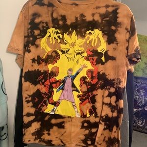 Stranger Things bleached dye tee